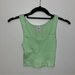 Aritzia TNA Neon green Ribbed Tank top